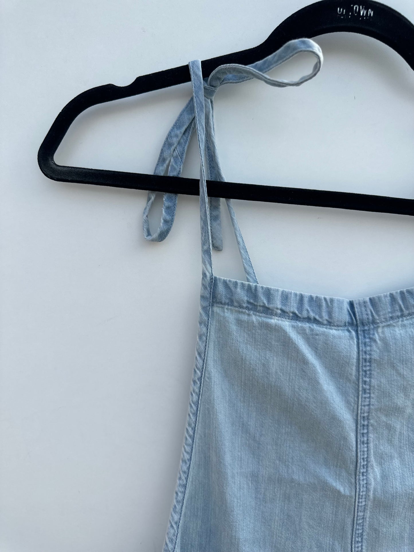 Aerie blue tie shoulder shortall sz Medium