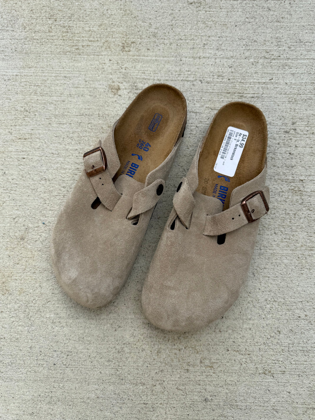 Birkenstock boston suede softbed clogs size women’s 9