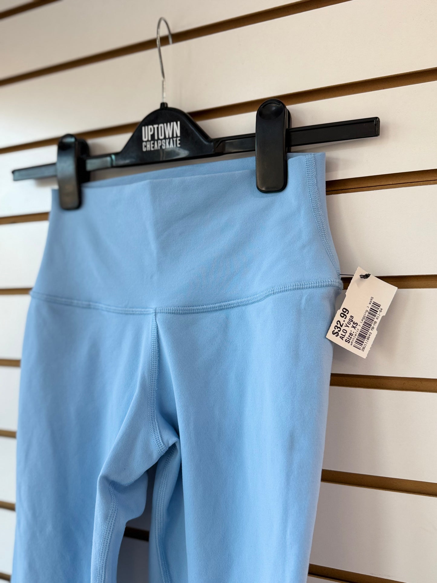 ALO Yoga light blue high waist airbrush leggings sz XS