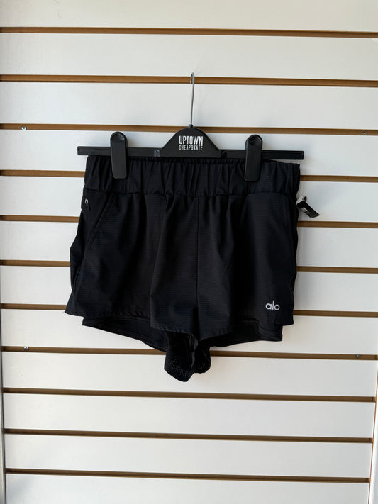 ALO Yoga black mesh shorts size small