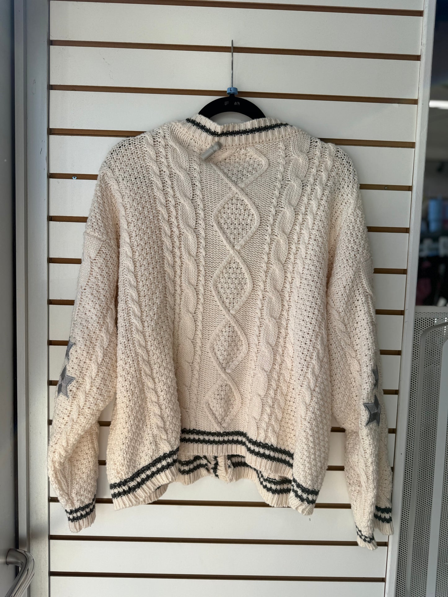 Taylor Swift Folklore cream silver cardigan size M/L