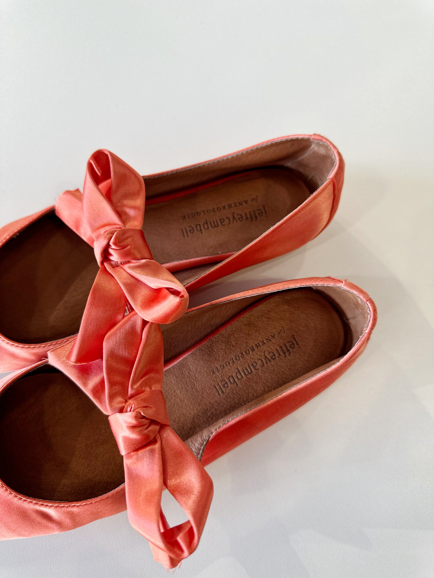 Anthropologie x Jeffrey Campbell Amit mary jane ballet flats in dark orange/red (women’s 7)