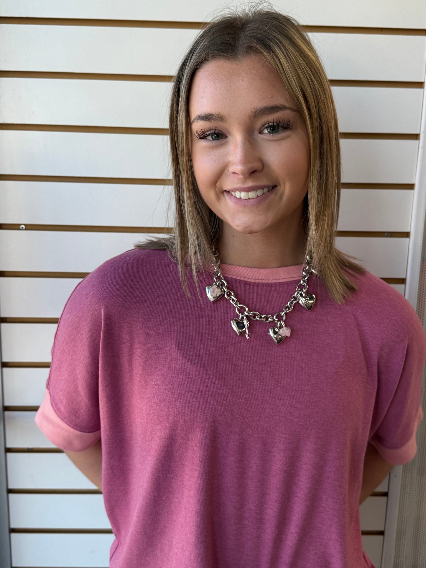 Kendra Scott x LoveShackFancy silver charm necklace