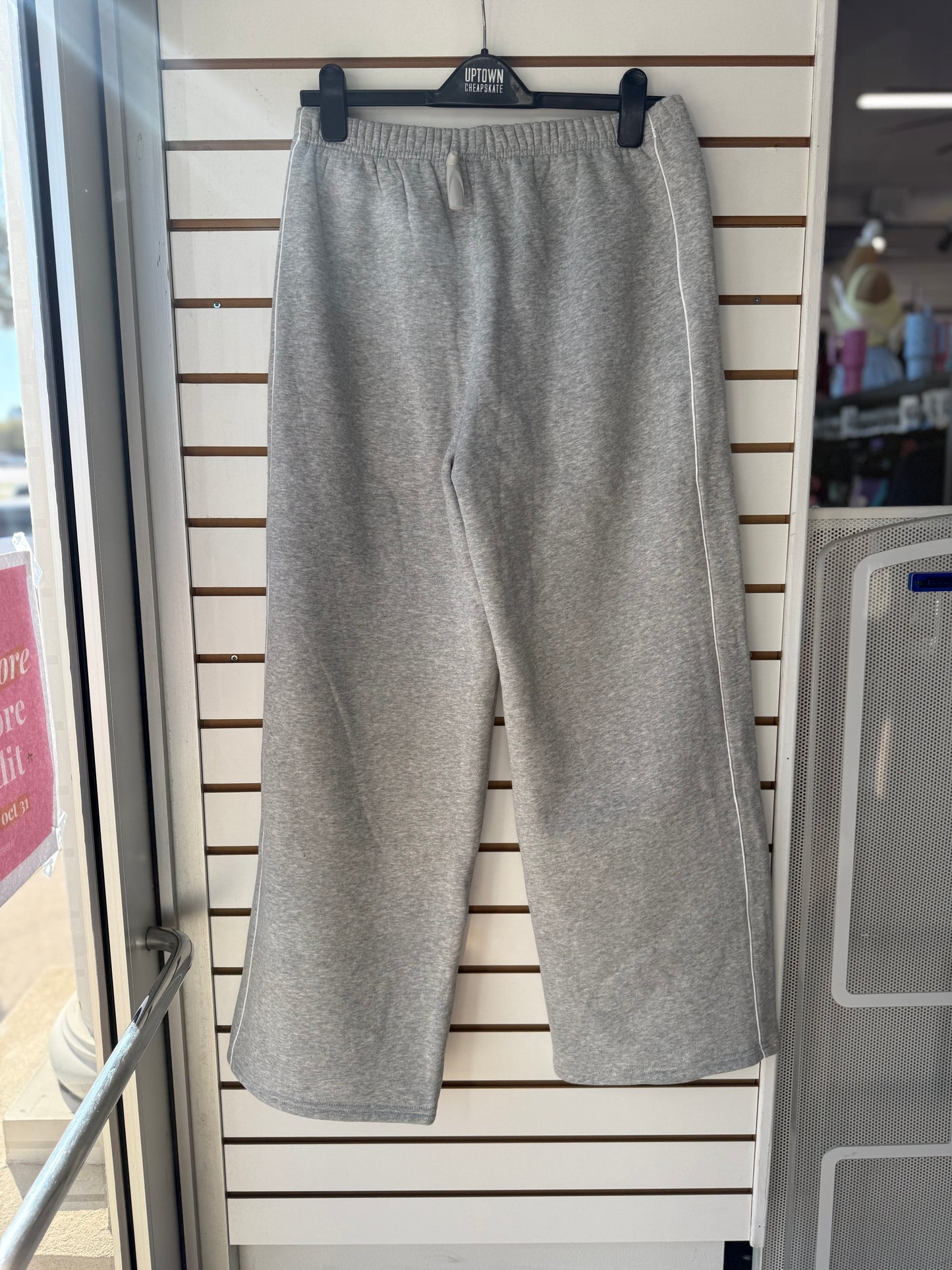 NWT Edikted wide leg gray sweatpants size large
