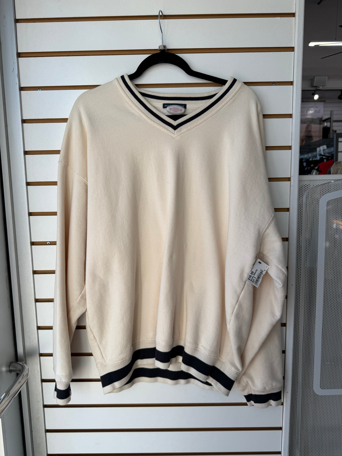 Brandy Melville cream oversized pullover one size