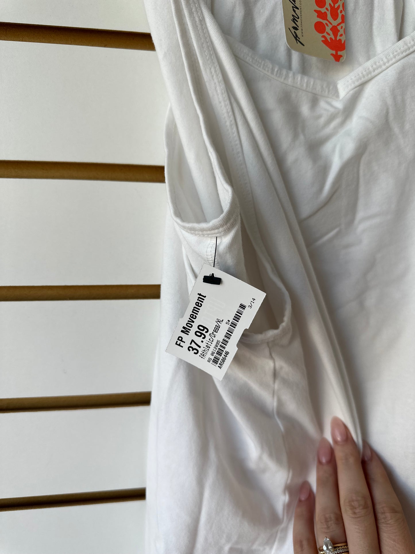 NWT Free People Movement hotshot white mini dress w/ shorts size XL