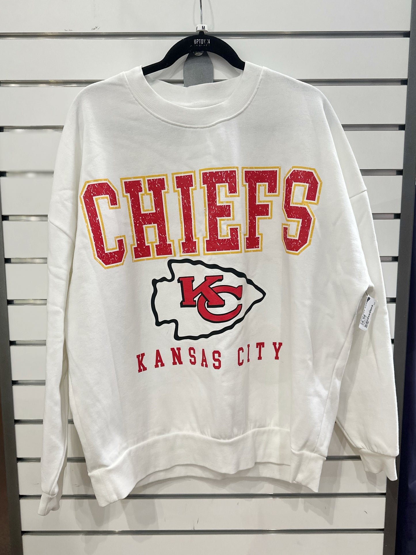 Kansas City Chiefs white crewneck sweatshirt size medium