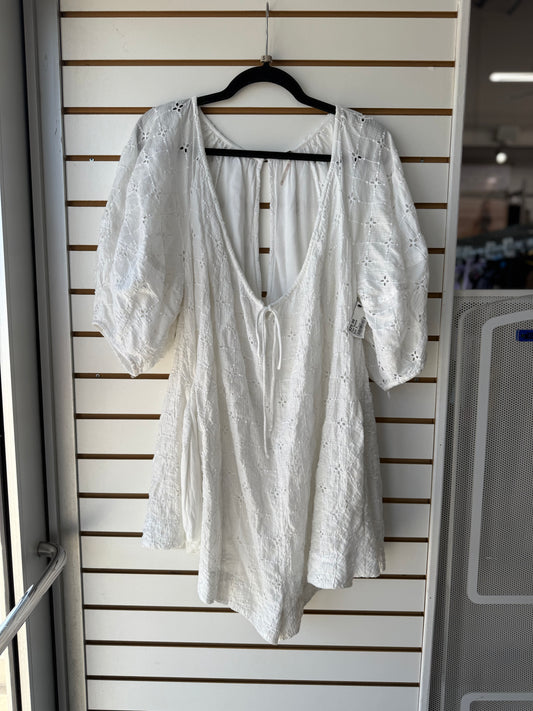 Free People Eyelet Bop Around romper size small