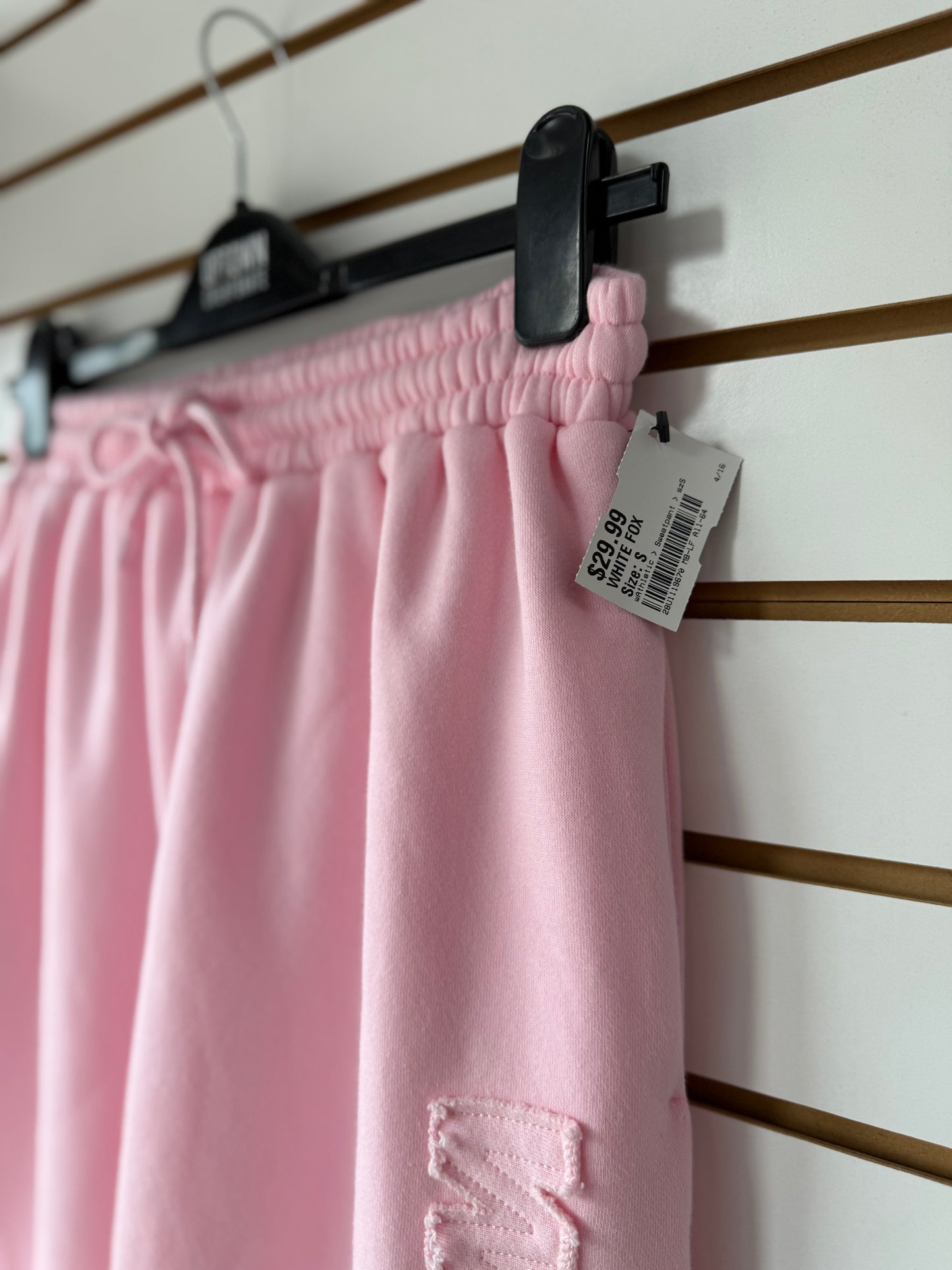 White Fox pink sweatpants size small