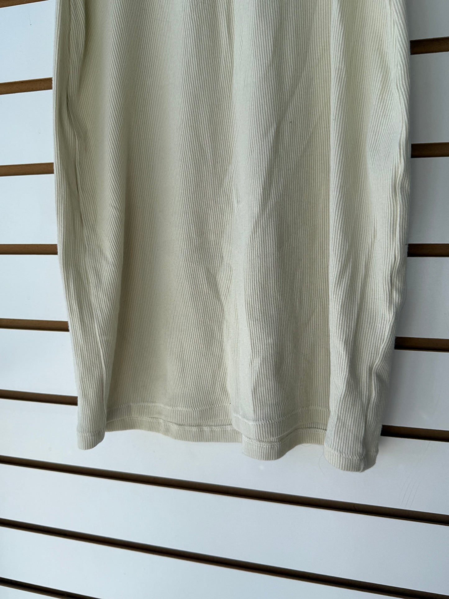 NWT SKIMS ribbed fitted dress in color bone size large