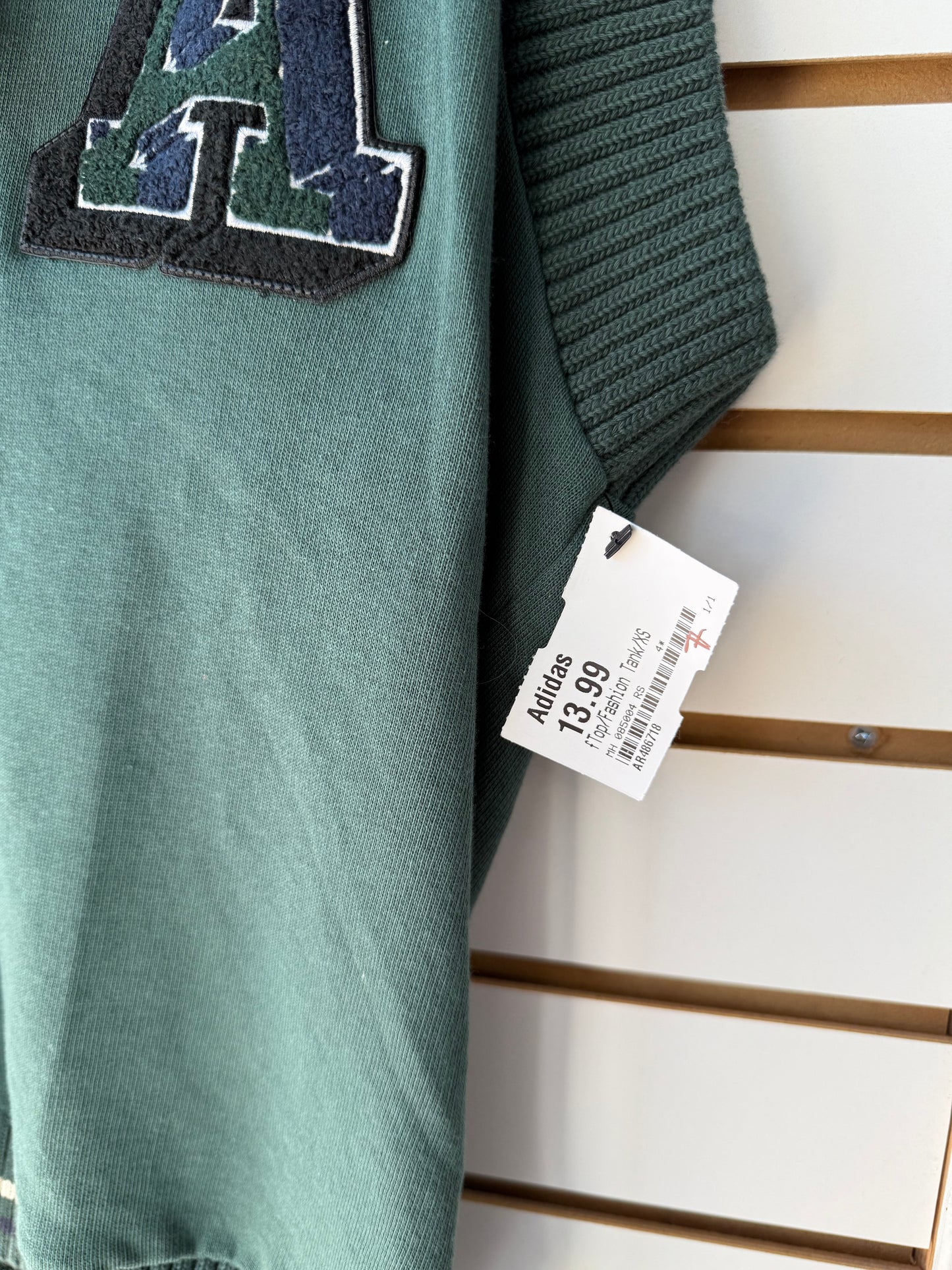 NWT Adidas green 50 anniversary sweater vest size XS (oversized)