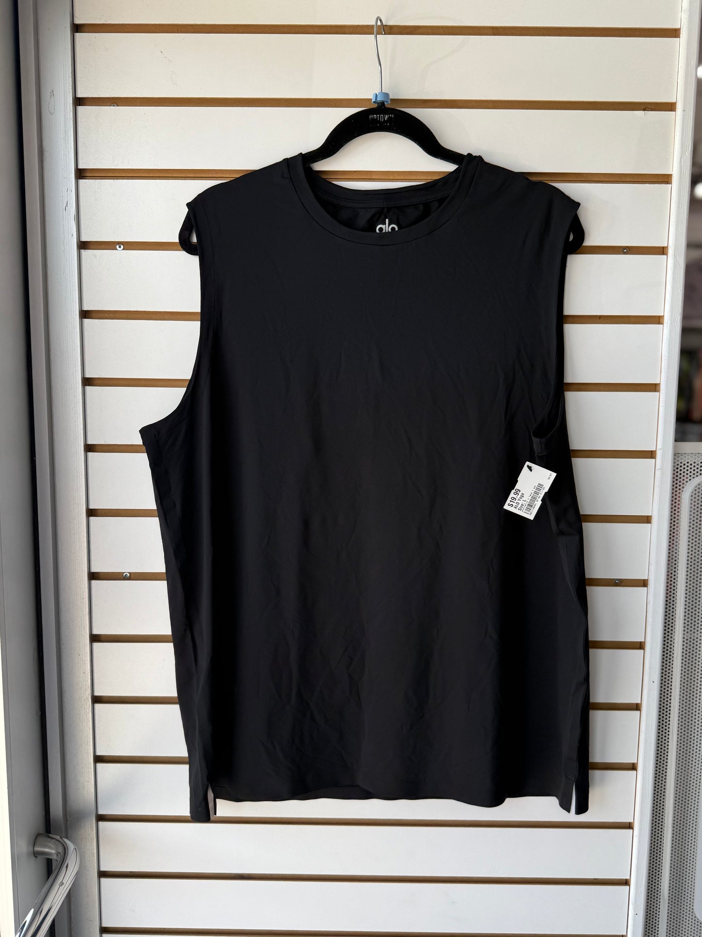 Men’s ALO Yoga black muscle tank size large