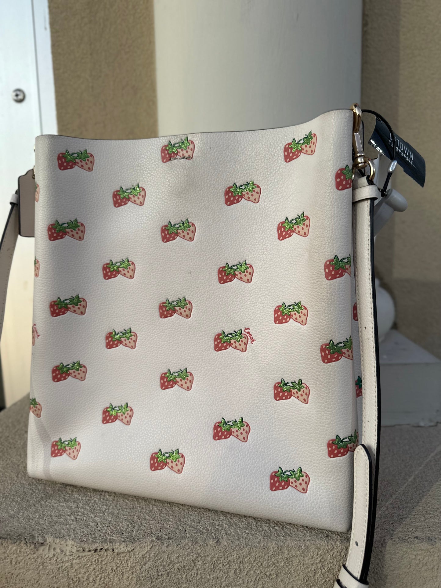 Coach Mollie bucket bag with strawberry print