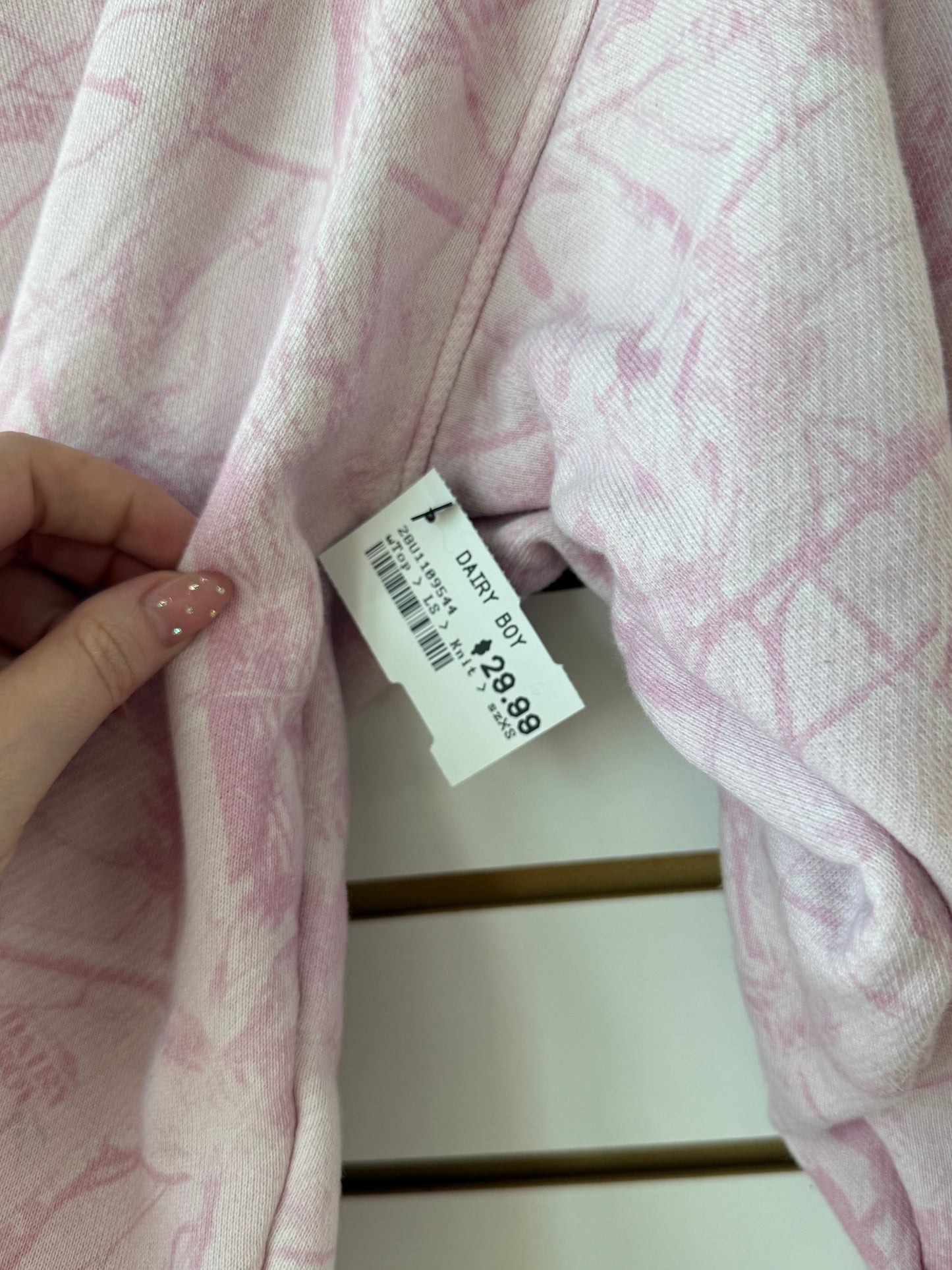 Dairy Boy pink bubblegum camo crewneck size XS