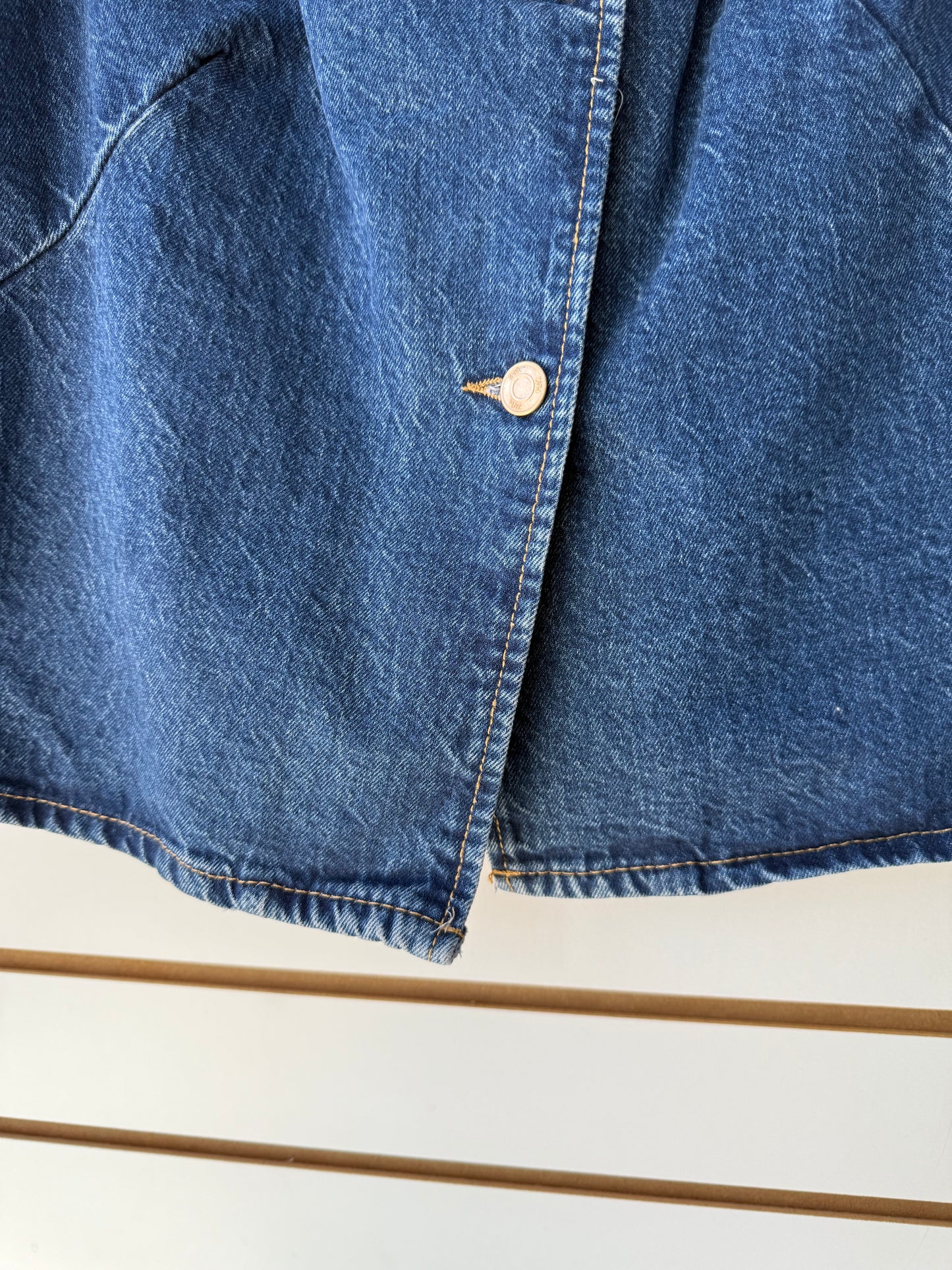 Zara denim button vest size XL