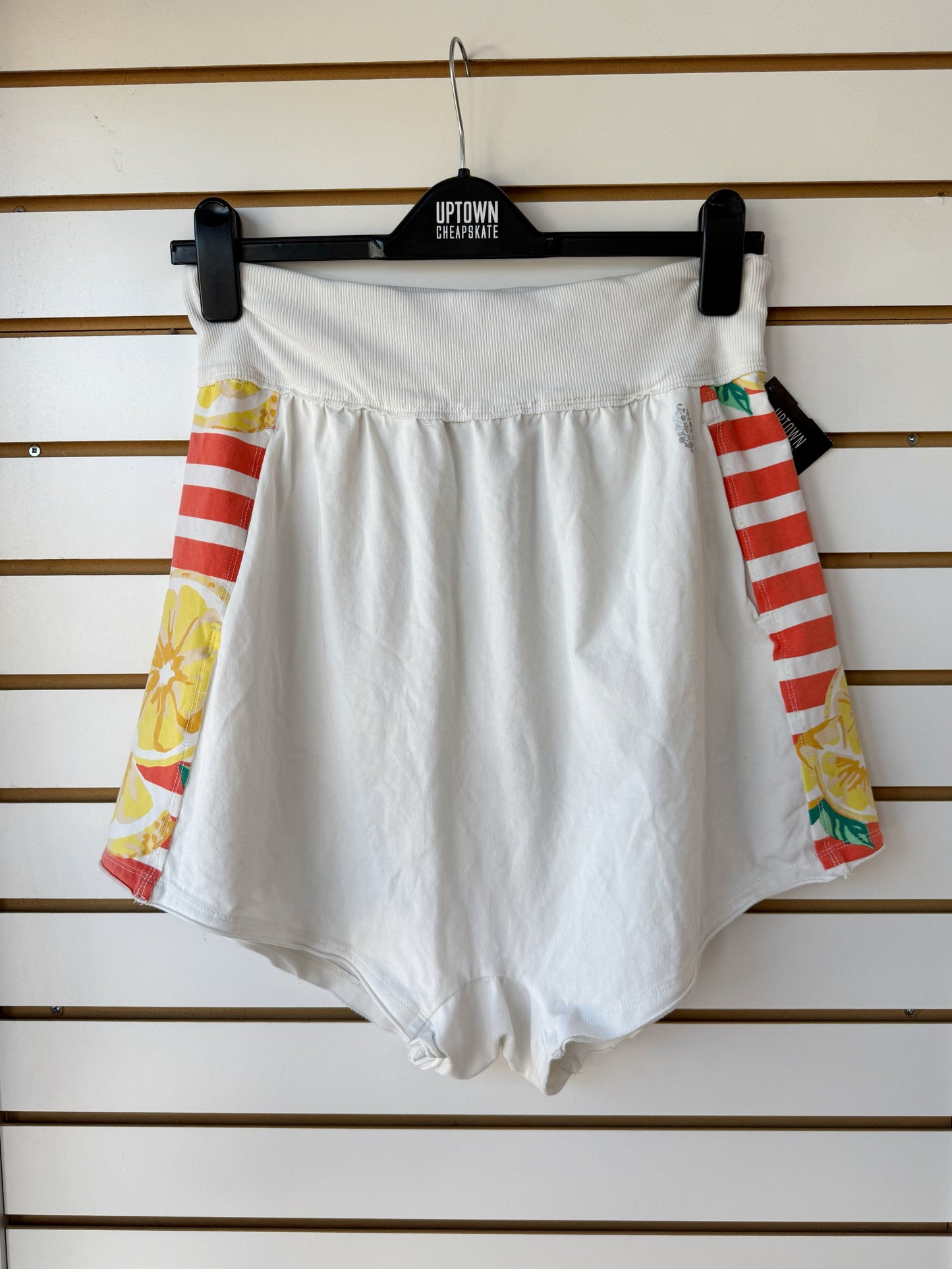 Free People Movement hot shot harem shorts white w/ floral sz small