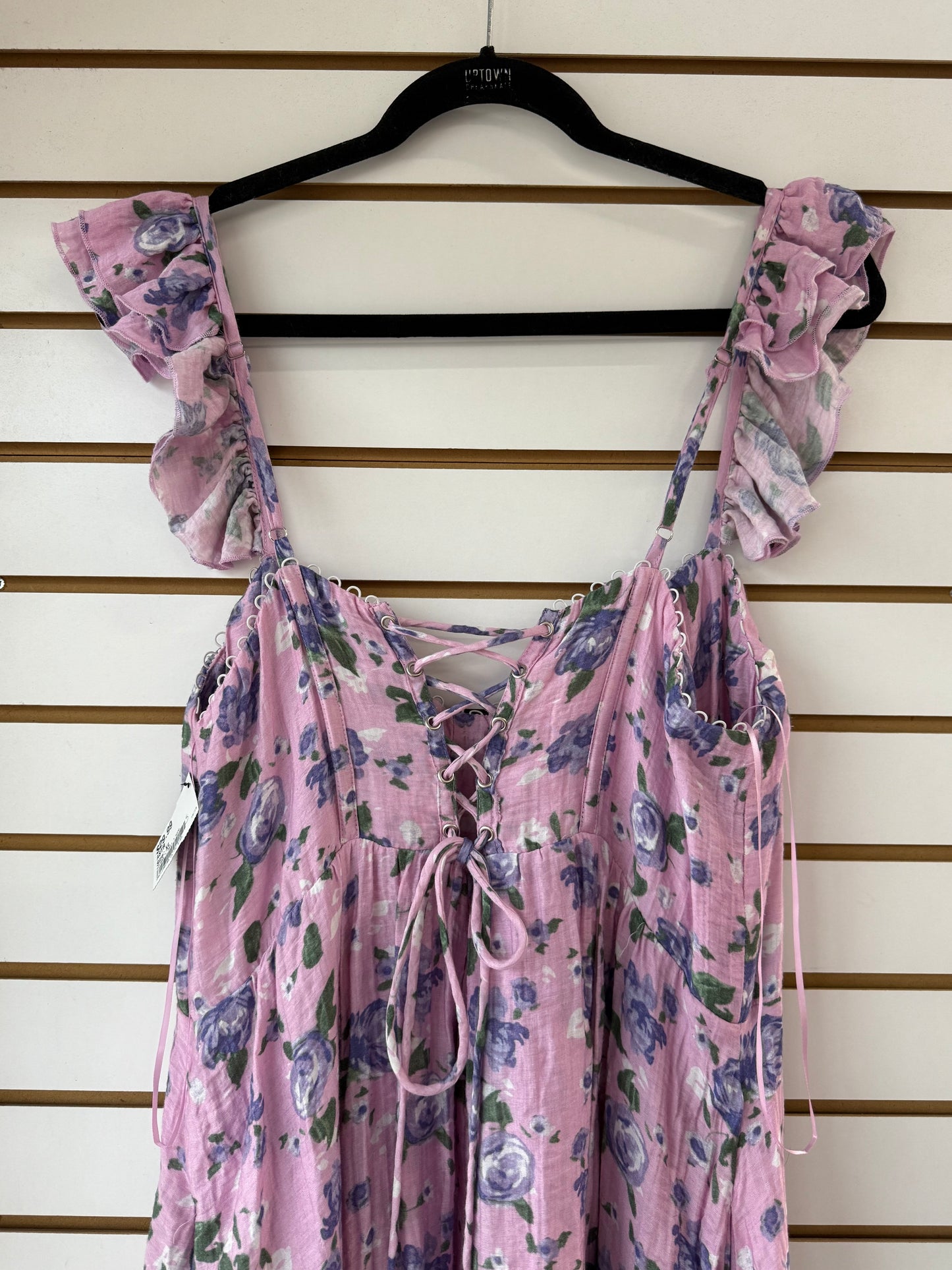 RESERVED ASTR floral tie back dress size XL