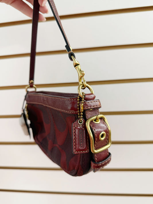 Vintage Coach burgundy mini shoulder bag