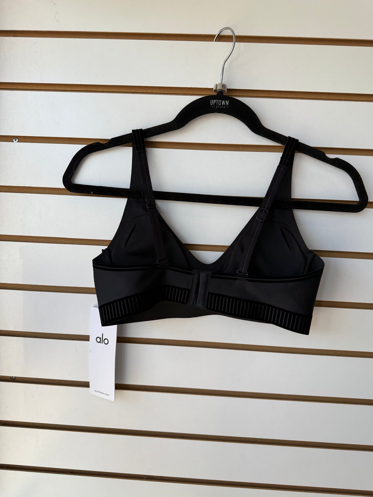 NWT ALO Yoga black airlift line up bra size small