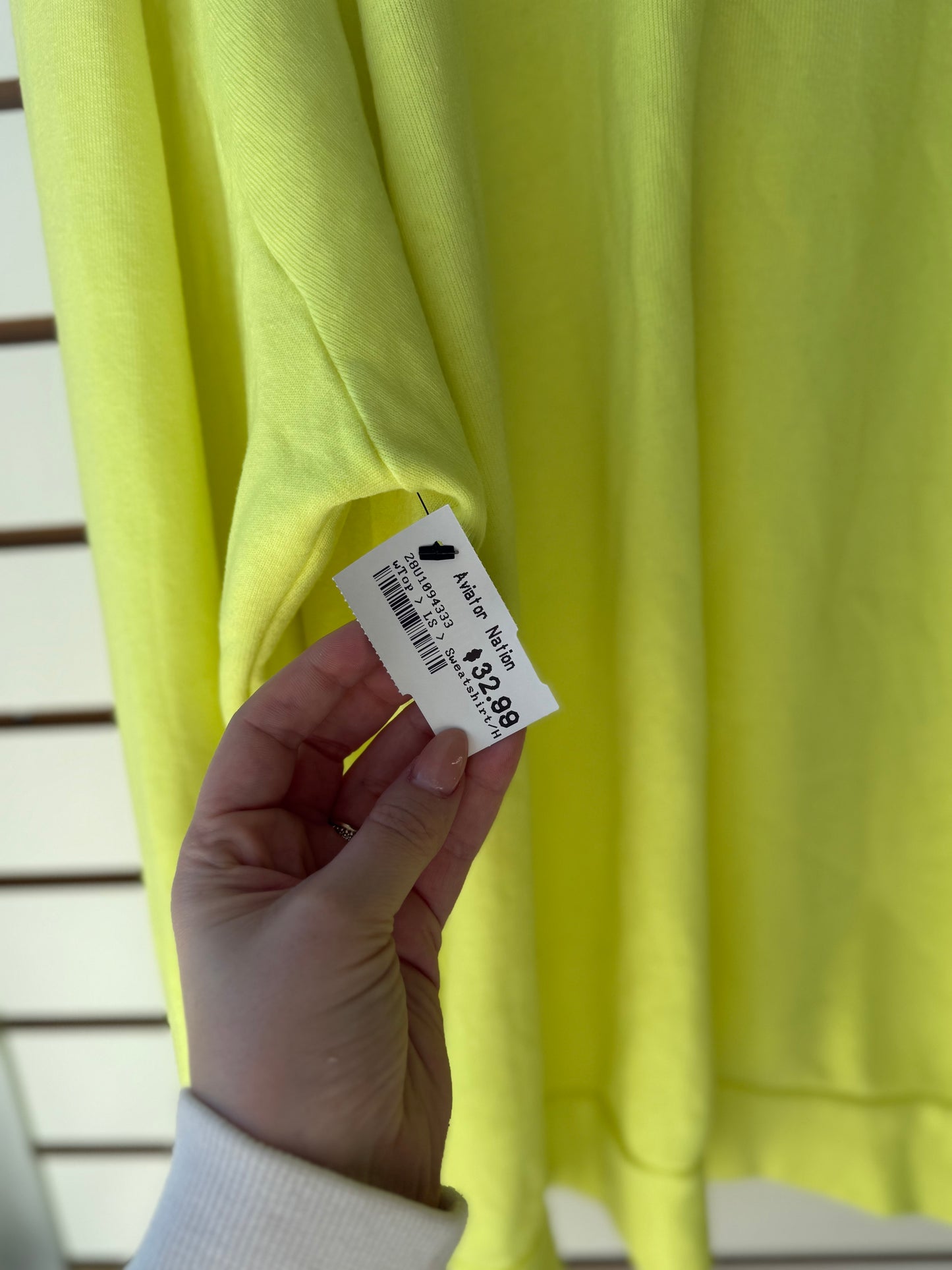 Aviator Nation yellow logo pullover size XL (small flaw on back)