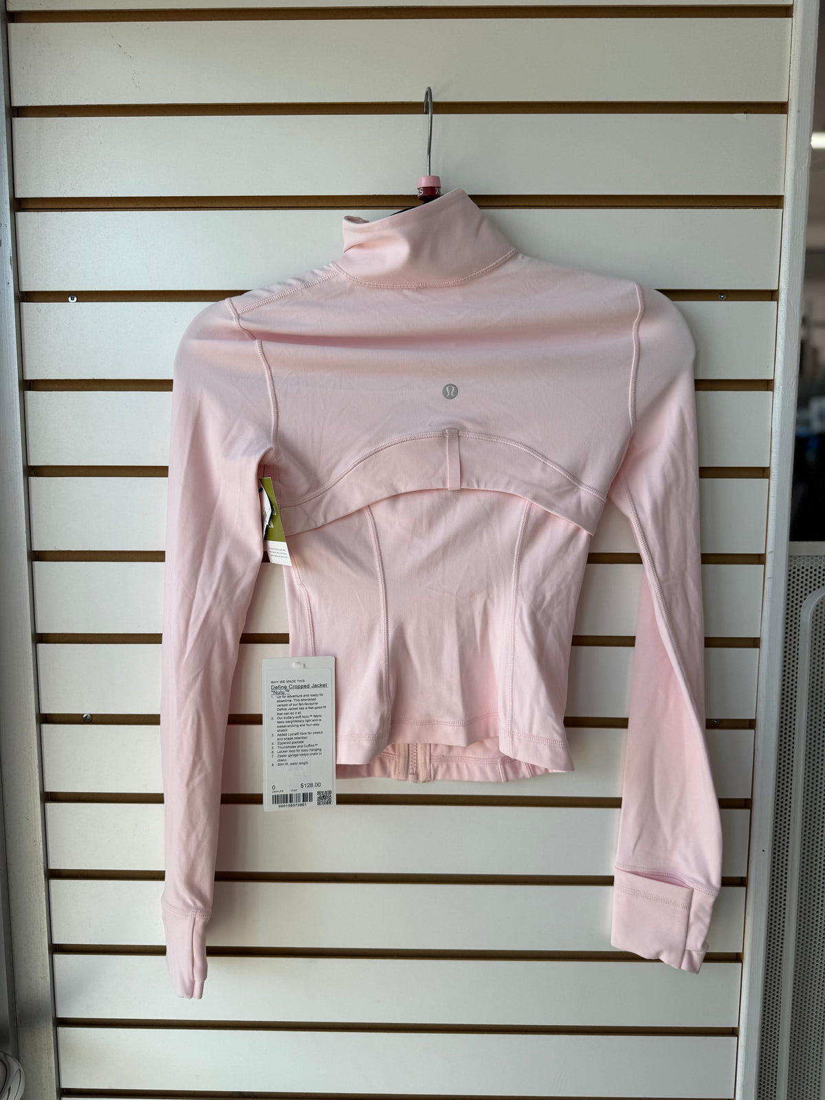 NWT Lululemon Define jacket in strawberry milkshake size 0
