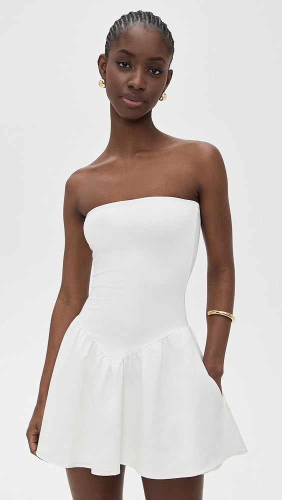 NWT Free People Onda white tube top dress size medium