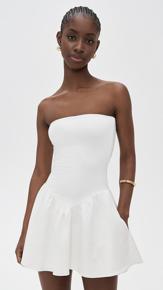 NWT Free People Onda white tube top dress size medium