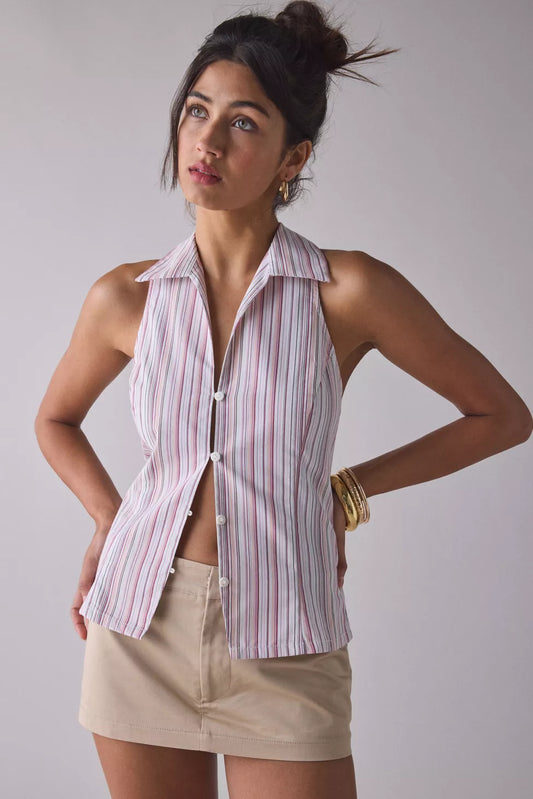 NWT Urban Outfitters Party Girl button down tank size small