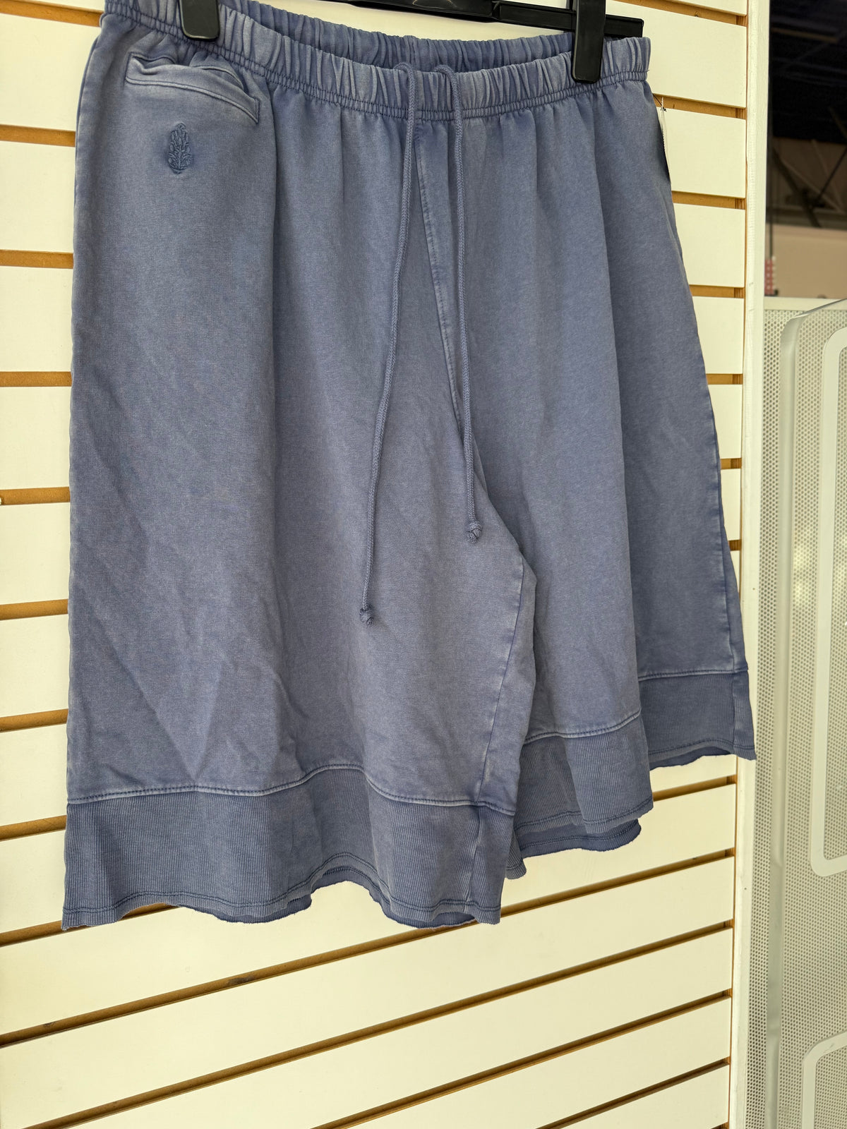 NWT Free People Movement blue down by the bay long sweat shorts size XL
