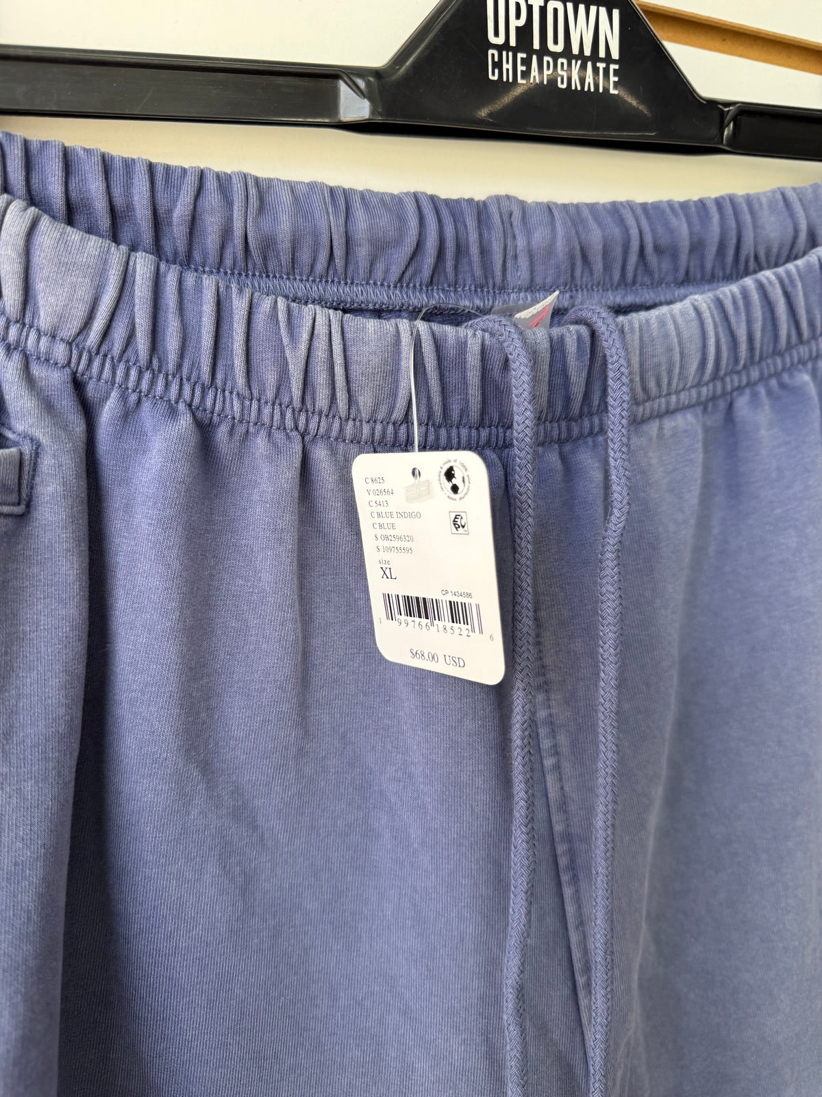 NWT Free People Movement blue down by the bay long sweat shorts size XL