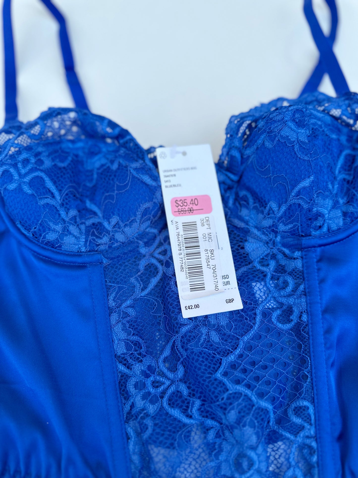 BDG blue lace corset (small)